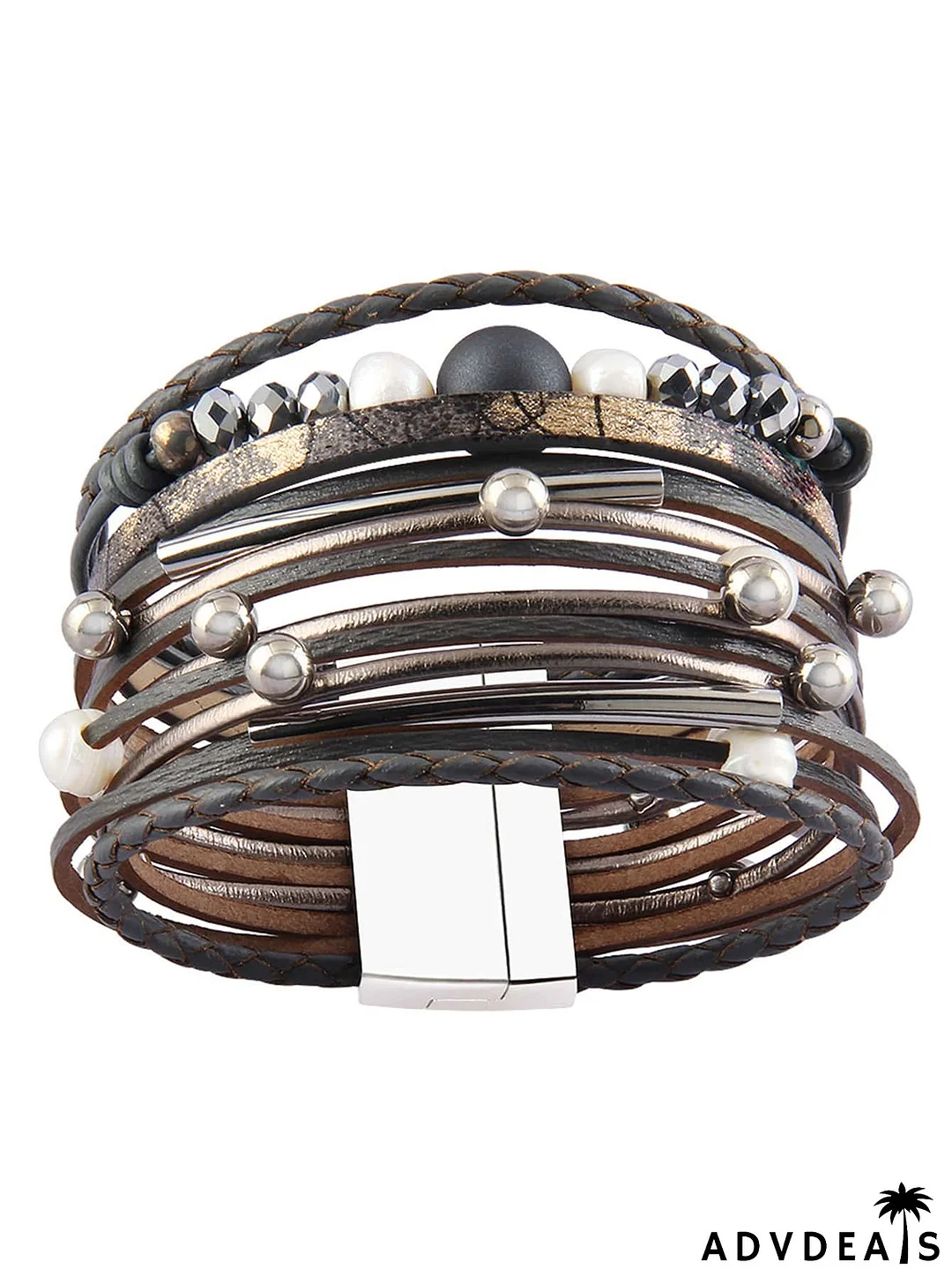 Faux Pearl Decor Layered Bracelet