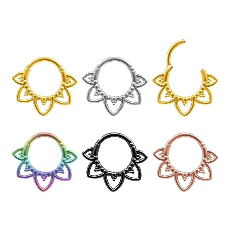 1 Piece Nose Rings & Studs Streetwear Flower 316 Stainless Steel  Nose Rings & Studs