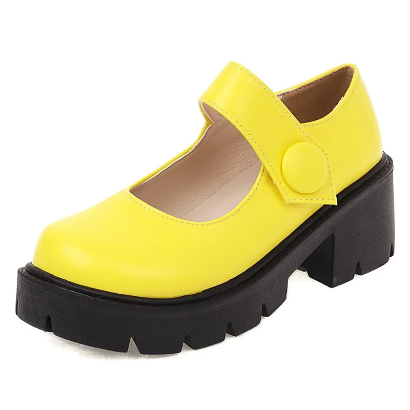 Gdgydh Lolita Shoes Women Japanese Style Mary Jane Shoes Women Vintage Girls Platform Heel College Student Top Quality Plus Size