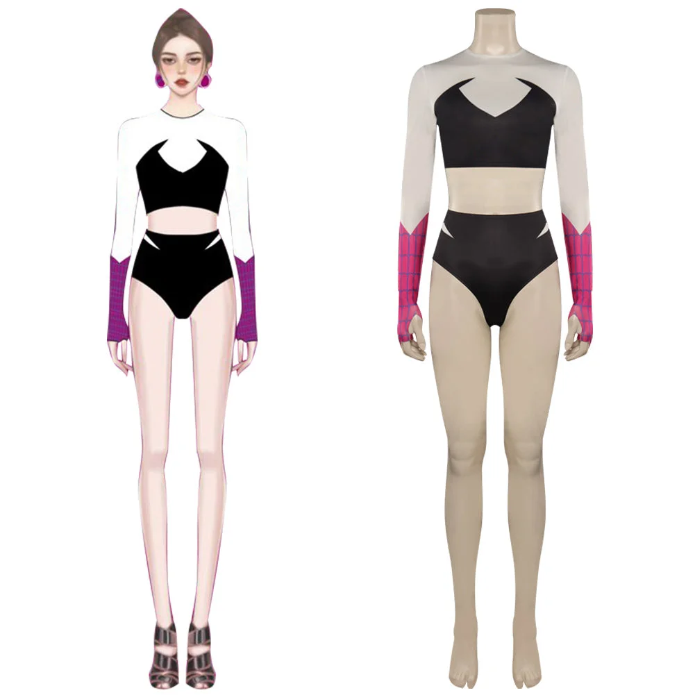 Spider-Man: Across The Spider-Verse Gwen Stacy Swimsuit Cosplay Costume Outfits Halloween Carnival Party Disguise Suit