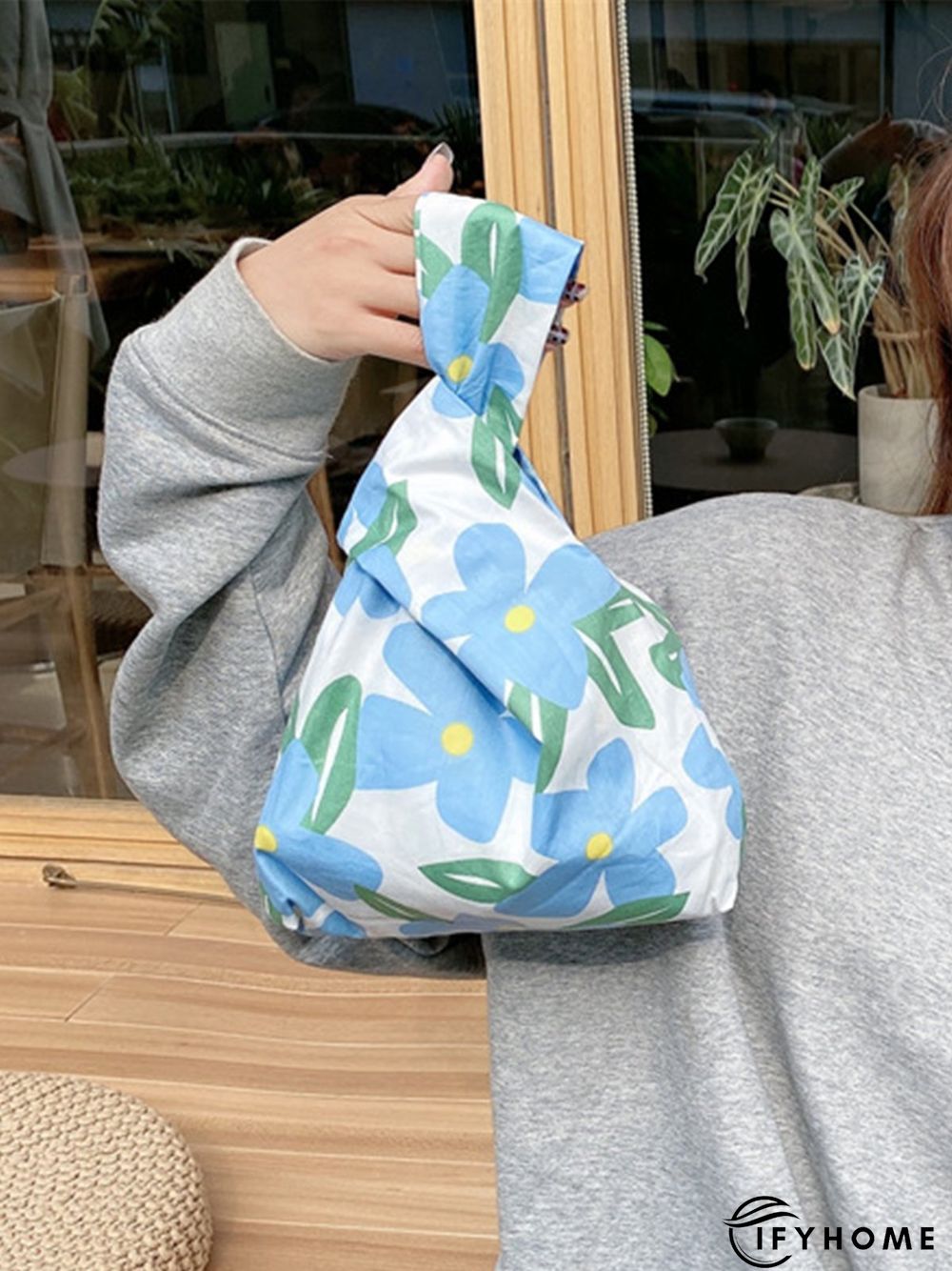 Spring Summer Artistic Colorful Floral Graphics Cotton Clutch | IFYHOME