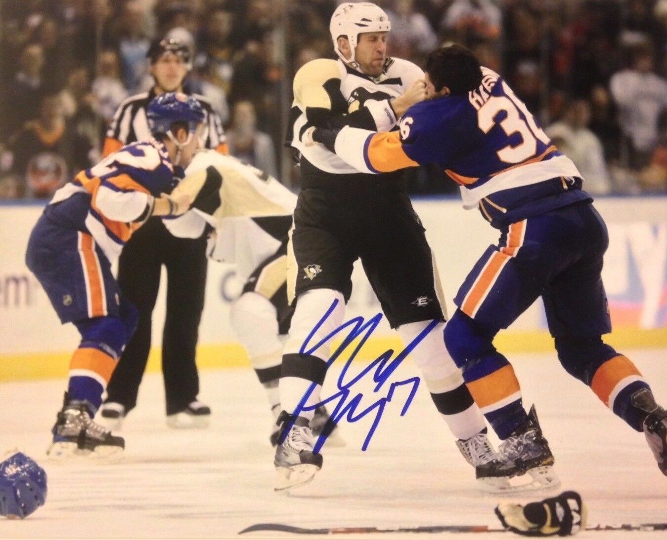 MIKE RUPP SIGNED Autograph PITTSBURGH PENGUINS 8x10 Photo Poster painting NHL NETWORK