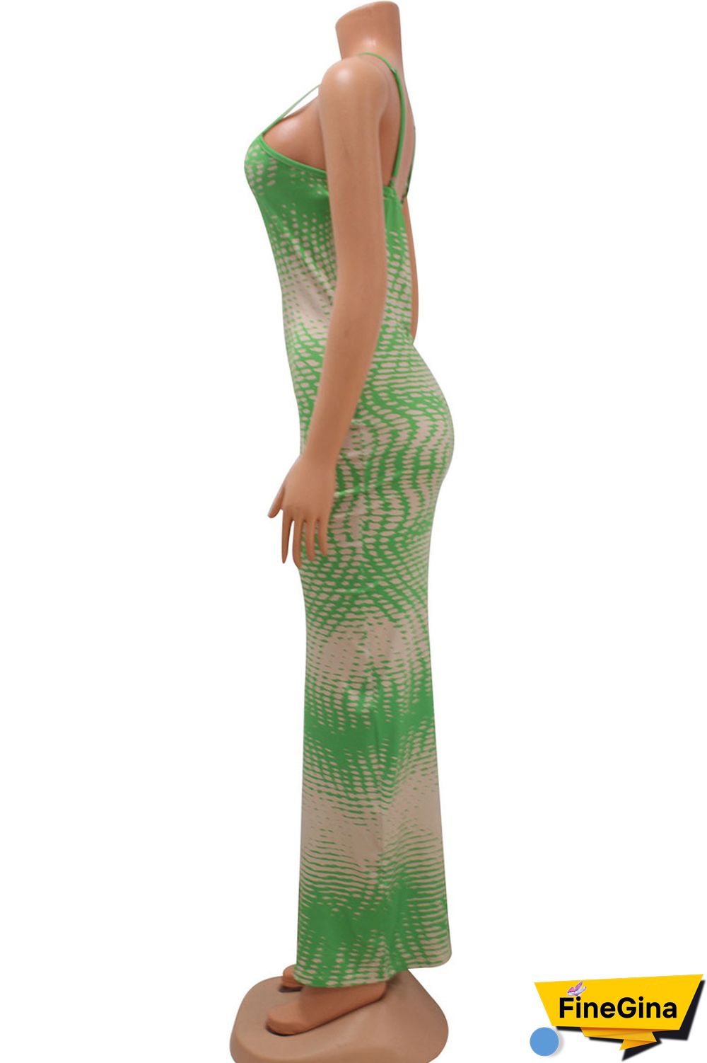 Black Sexy Print Patchwork Spaghetti Strap Pencil Skirt Dresses