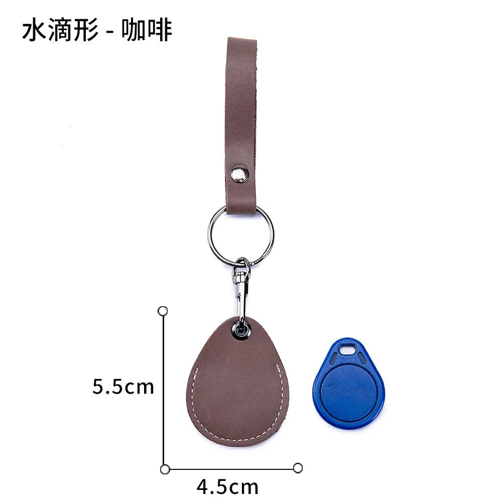 Genuine Leather Key Holder Bank Card Pocket Mini Bus Card Key Pouch Slim Housekeeper Key Access Card Protecter Cover