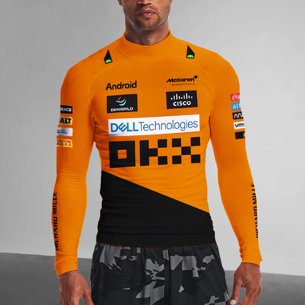 Men's Racing Print Slim Fit Long Sleeve T-Shirt / TECHWEAR CLUB / Techwear