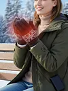 USB Electric Heated Gloves Touchscreen Thick Cycling Glove for Winter Ski Sports