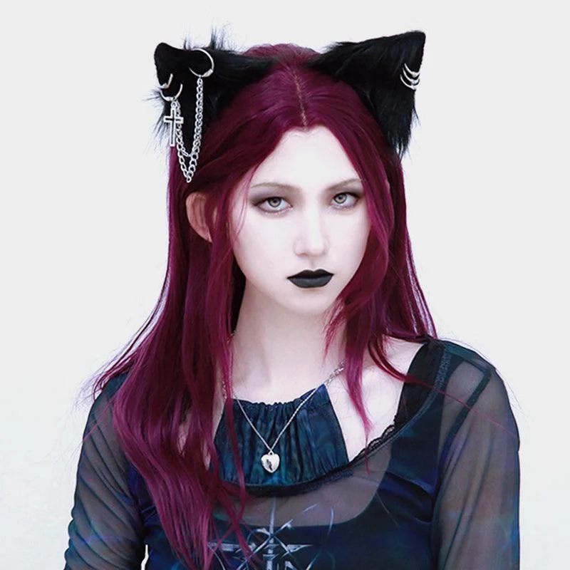 Chain Cat Ear Hairpin and Hairband