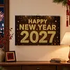 2027 set de calendrier mural bricolage en papier avec diamants, kit de perceuse partielle sp&eacute;ciale pour un cadeau de d&eacute;coration de bureau &agrave; domicile pour adultes d&eacute;butants