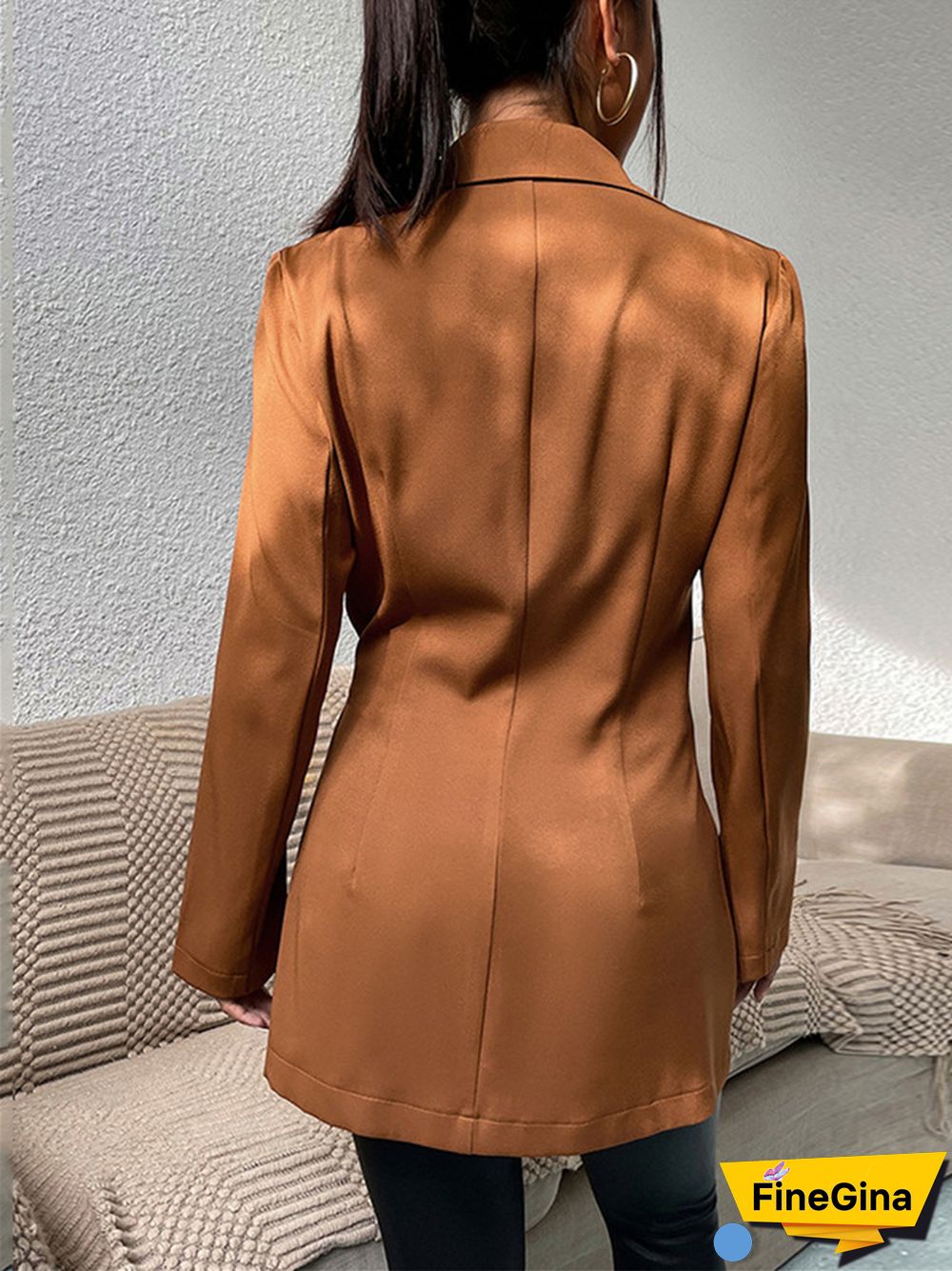 Solid Color Fashion Lapel Temperament Suit Coat