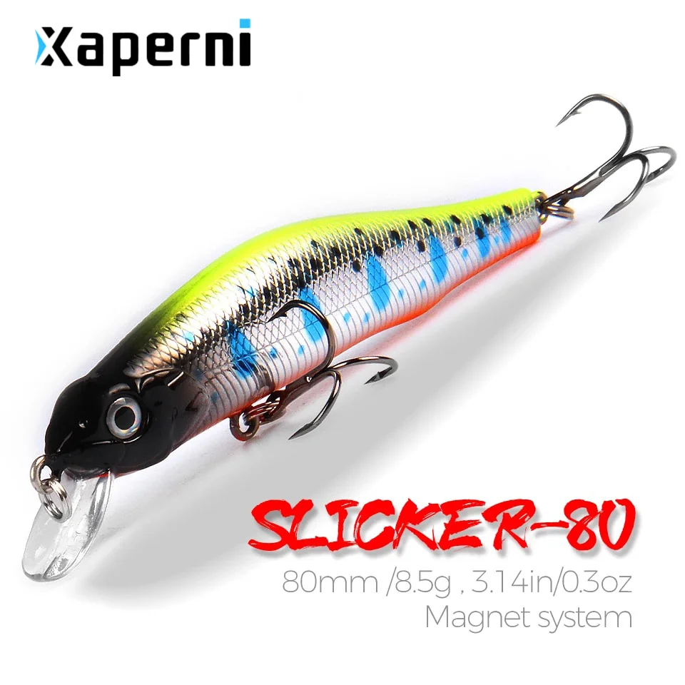 Xaperni 80mm 8.5g professional quality magnet weight fishing lures minnow crank hot model Artificial Bait Tackle