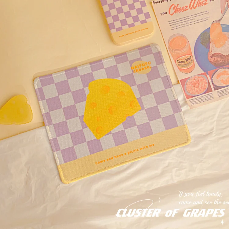 Cheese Checkerboard Mouse Pad