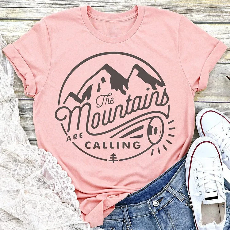 The Mountains Are Calling T-shirt Tee --Annaletters