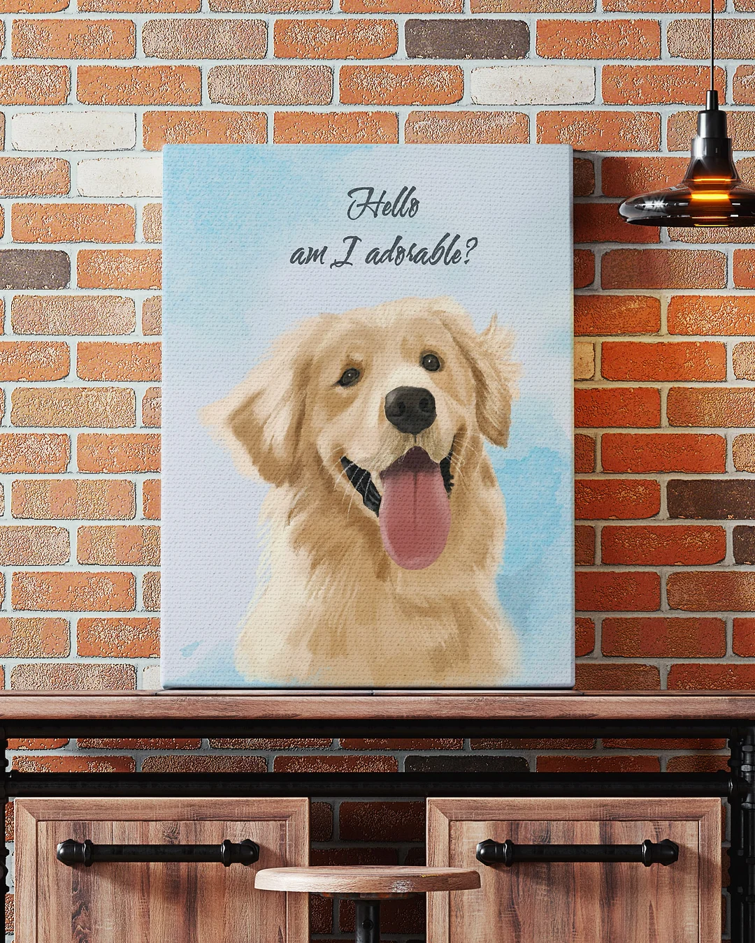 Custom Made Pet Portrait On Canvas | Digital Download Included
