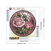 2pcs Diamond Painting -DIY Round Drill Stained Glass Rose