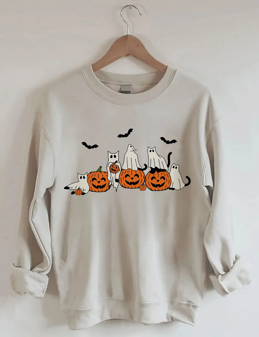 Ghost Cats Halloween Sweatshirt