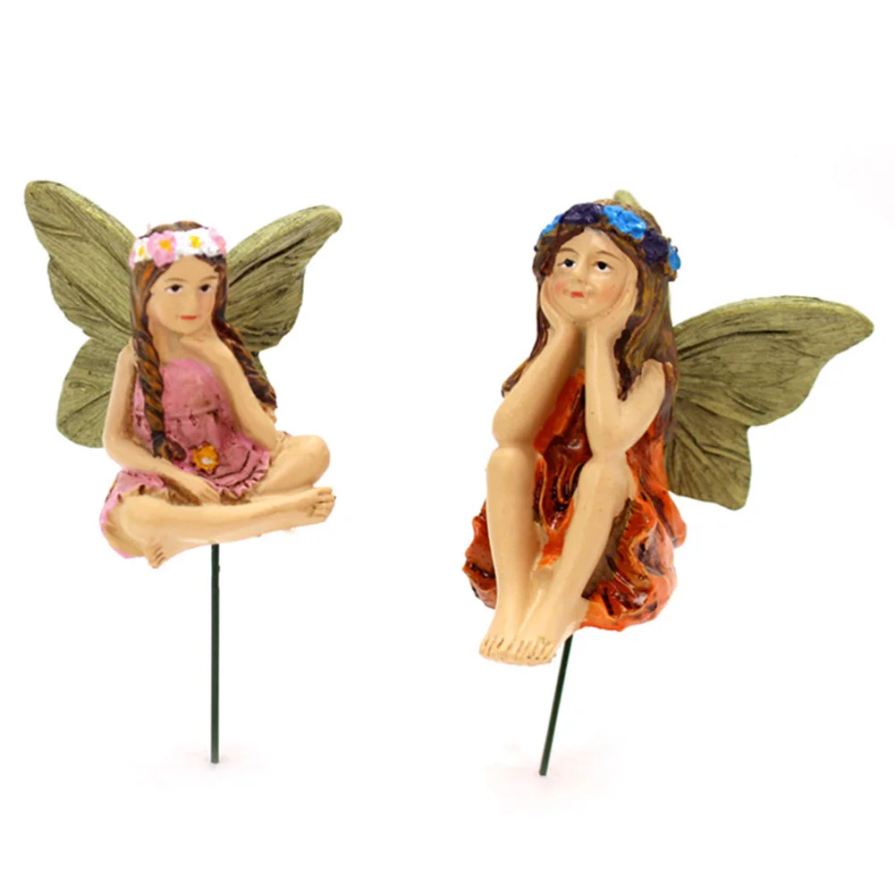 Mini Fairy Figurines Elf Set Resin Miniatures Garden Landscape Decoration