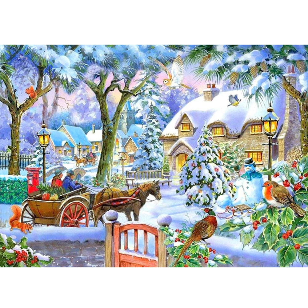 

Christmas Village - Round Drill Diamond Painting - 40*30CM, 501 Original
