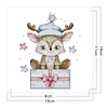 (Counted/Stamped) 14CT Christmas Fawn-Cross Stitch 16*19cm/6.3*7.48in(Brand)