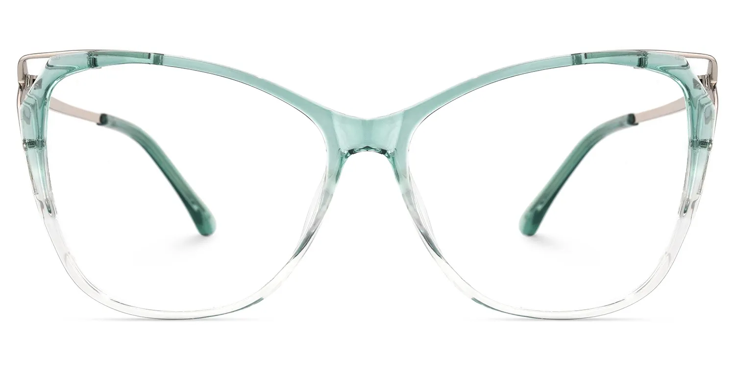 Mack GrÃ¼n Kristall Cateye Brille GrÃ¼n