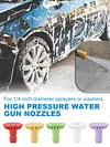 Car Wash Spray Nozzle 1/4 Quick Connection Wash Gun Spray Nozzle Stainless Steel