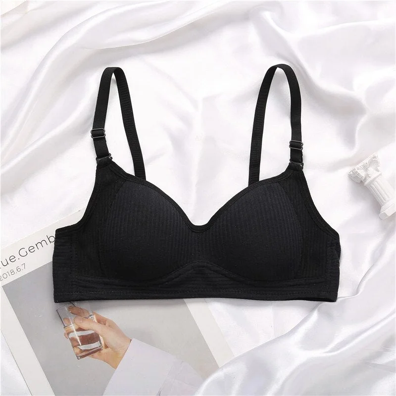 FINETOO Cotton Bras Women A B Cup Wireless Bralette Comfortable Small Breast Bra Soft Underwear Female Lingerie Lady Bras 32-38