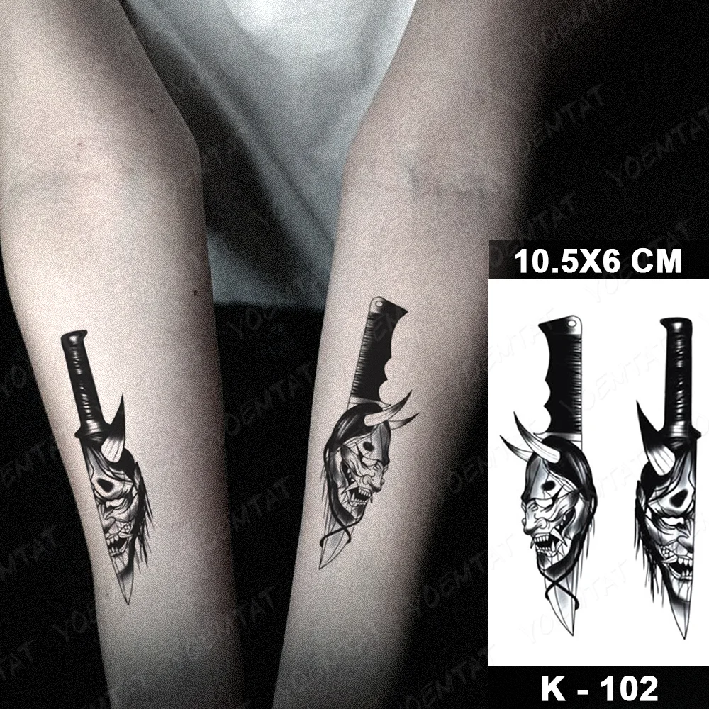 Sdrawing Temporary Tattoo Sticker Old School Flash Tatoo Dark Snake Scorpion Arm Wrist Fake Tatto For Body Art Women Men