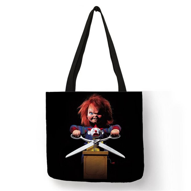 Linen Tote Bag - Female Male Horror Chucky
