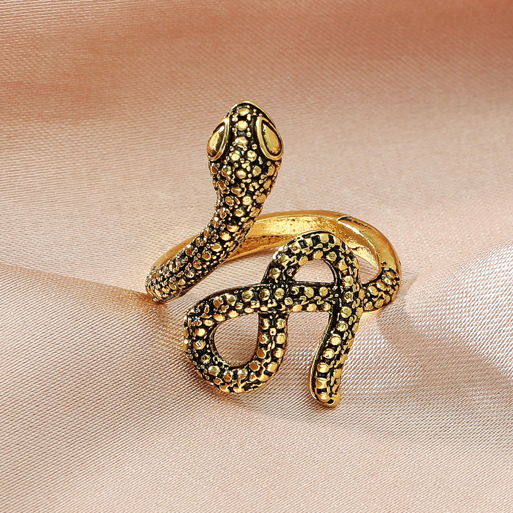 Snake Vintage Gold Plated Ring