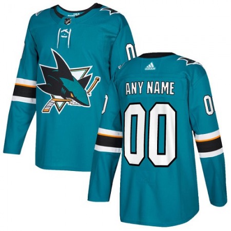 Men's  San Jose Sharks Personalized Authentic Teal Green Home Stitched NHL Jersey