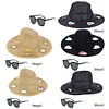 Straw Beach Sun Hat with Adjustable Chin Strap Wide Brim Sun Beach Hat for Beach