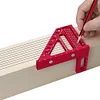 Woodworking Square Protractor Aluminum Alloy 3D Multi-Angle Measuring Ruler