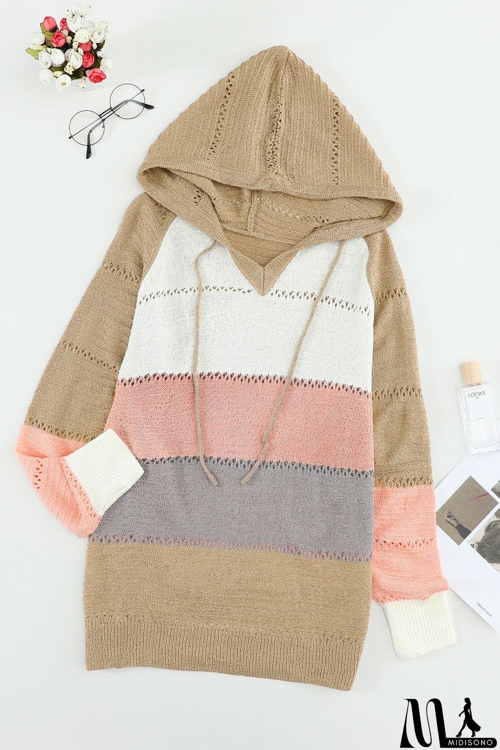 MidiSono - Classic Beach Bonfire Knitted Hoodie