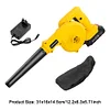 2 in 1 Cordless Electric Air Blower & Vacuum Cleaner 21000RPM Leaf Blower