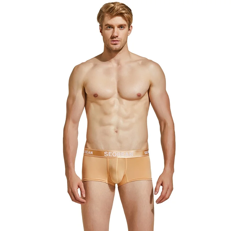 Aonga Cyber Monday Sales New Mens Underwear Boxer Briefs Solid Boxershorts Men Cotton Underpants Trunks Shorts Panties For Men aonga