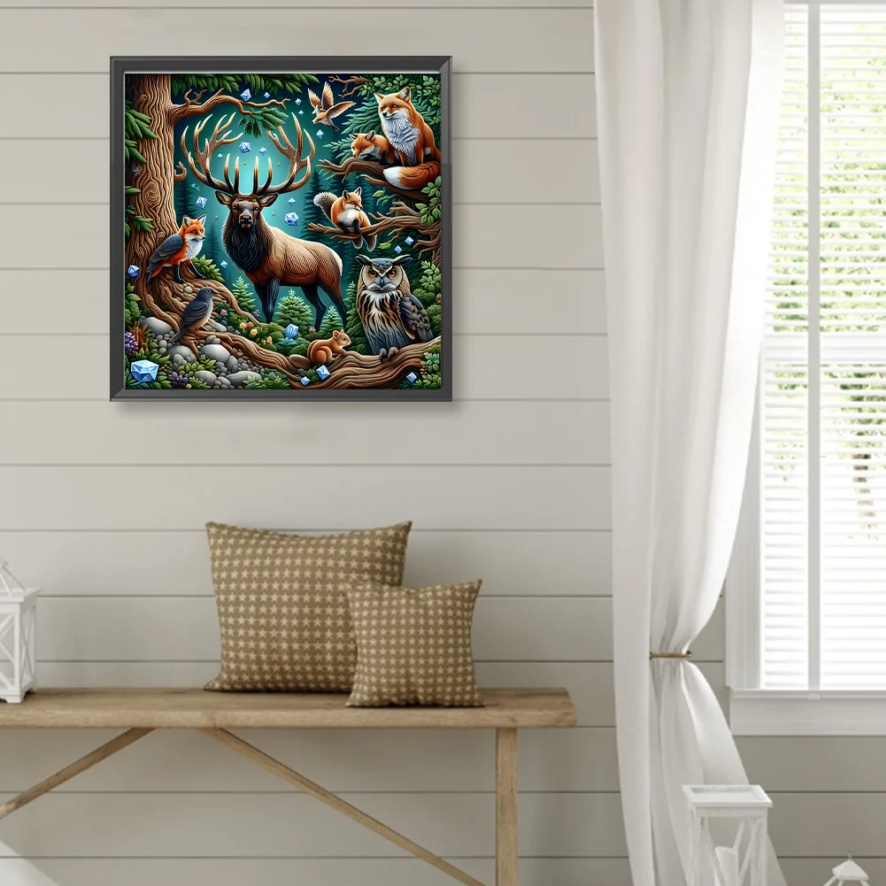 Diamond Painting - Full Round Drill - Reindeer(Canvas|40*40cm)