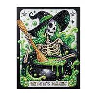 Skeleton Witch Cauldron - Pearls Painting