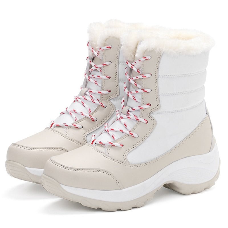Waterproof Boots For Women In Winter and Snow Winter Shoes Snow Boots Platform For Ladies With Fur Heels Handmade