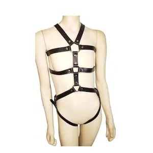 pornhint Pornhint Genuine leather full body harness, unisex Mature Content BDSM