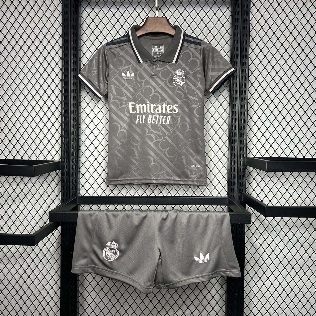 2024-2025 Kids Real Madrid Third Away Football Shirt 1:1 Thai Quality