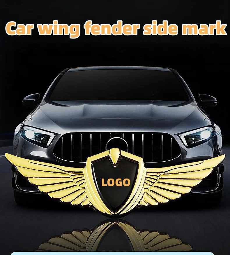 Car three-dimensional wing fender side mark