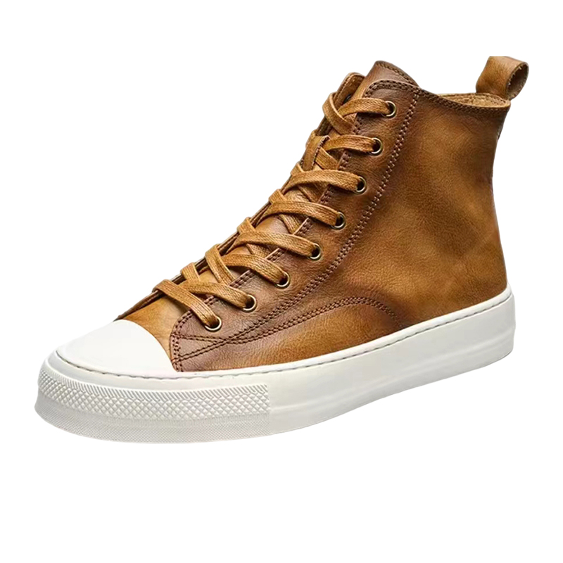 Handmade Retro All-star Casual Mid-top Cowhide Skate Shoes DANRRIO.COM DANRRIO