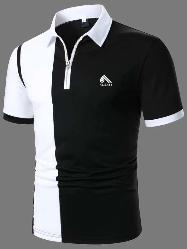 Men's casual loose short-sleeved polo shirt