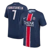 KVARATSKHELIA #7 PSG Home Authentic Soccer Jersey 2024/25