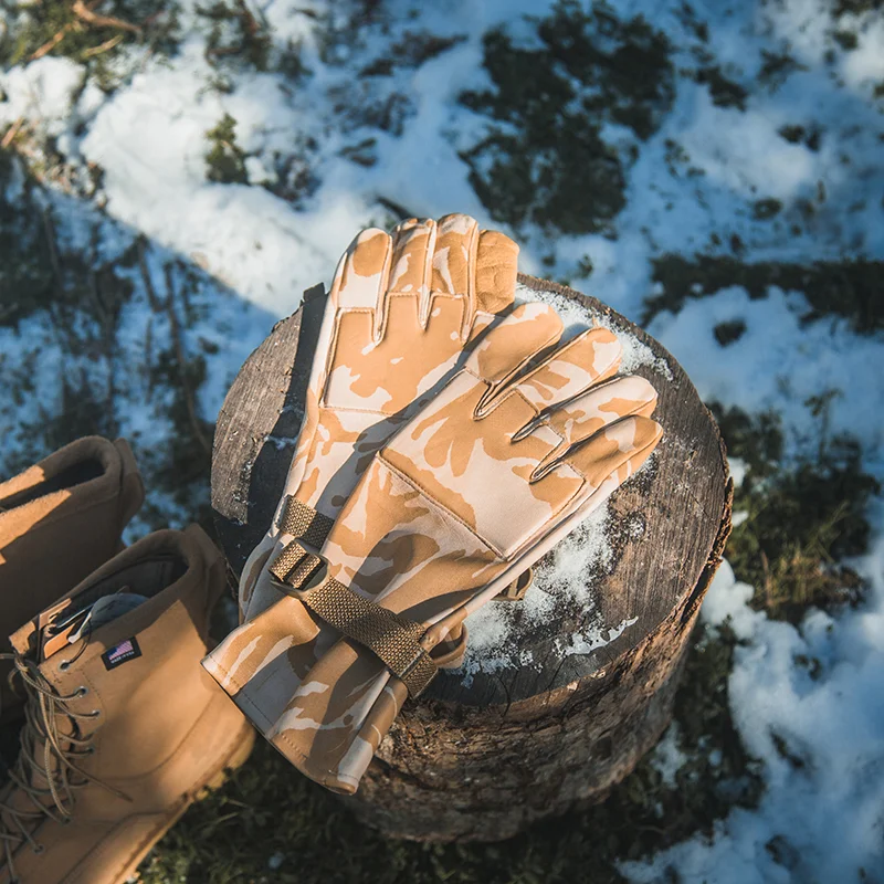 Desert Camouflage Retro Riding Tactical Motorcycle Windproof Outdoor Gloves