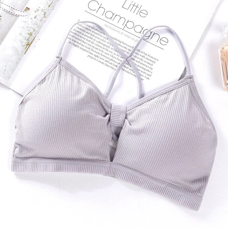 Sexy beautiful back bra sexy underwear seamless soft bra women wireless push bra comfortable underwear