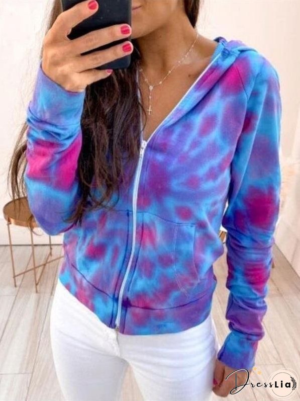 Women's Tie-dyed Colorful Coat