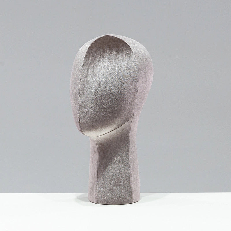 Velvet Head Mold Prop Display Stand Wig Hat Glasses Scarf Jewelry Bracket Dummy Head Model Prop Hat Drag