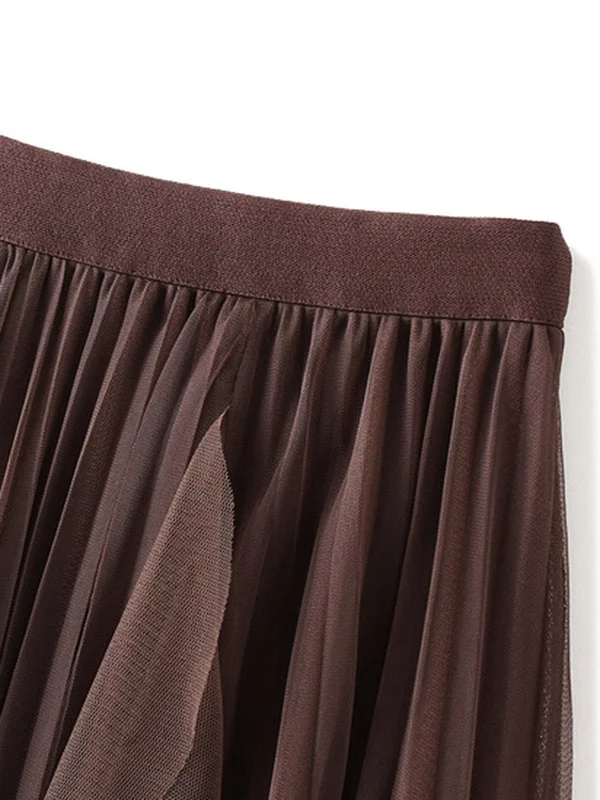 Original Stylish 7 Colors Falbala Gauze Skirt