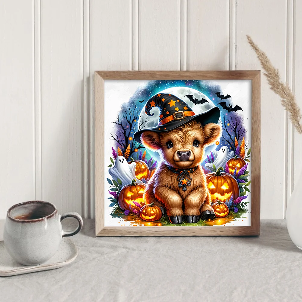 Diamond Painting - Full Round Drill - Halloween Cattle(Canvas|40*40cm)