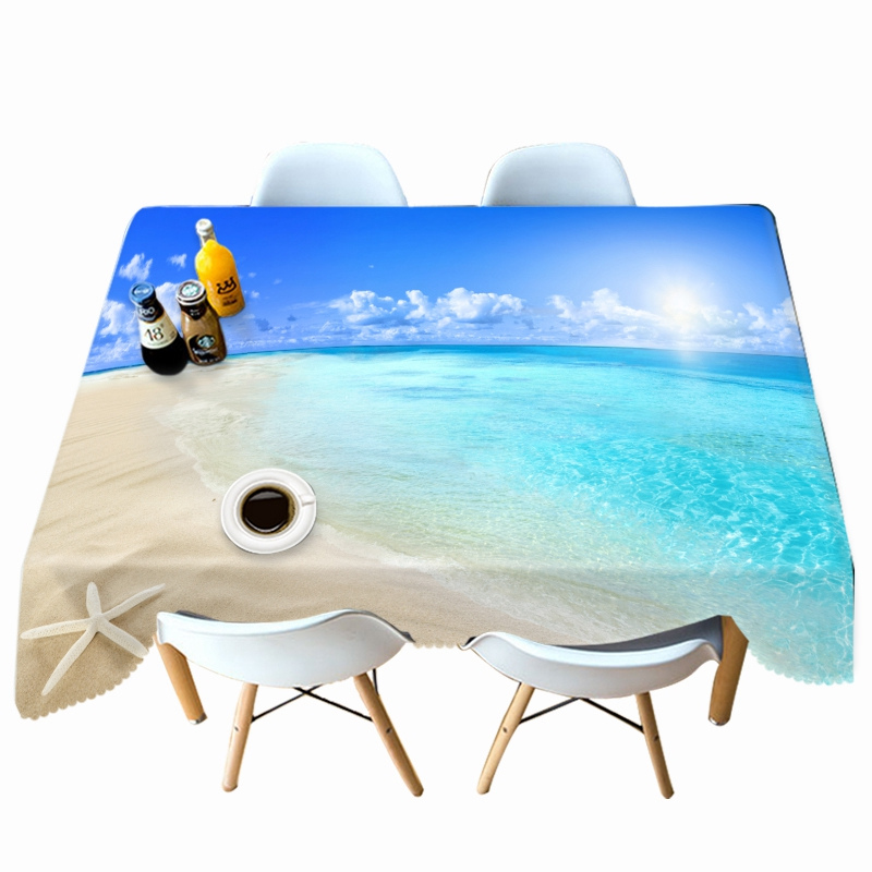 

Beautiful Beach View - 3D Tablecloth, 140*140cm, 501 Original